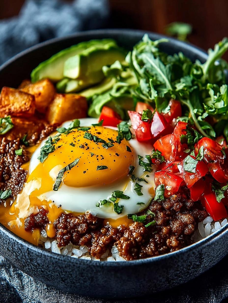 High Protein Cheeseburger Bowls