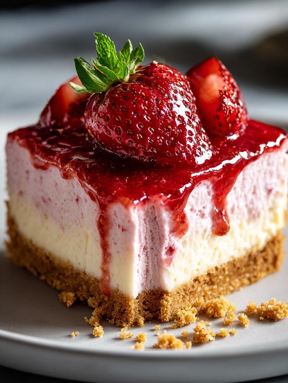 Irresistible Bake Strawberry Cheesecake: 16 Delightful Bars