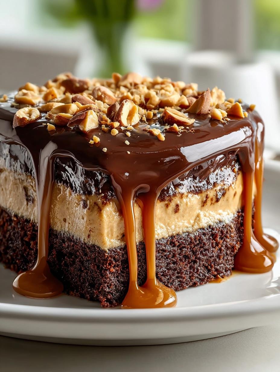 Irresistible Chocolate Peanut Butter Poke Cake Recipe - Irresistible Chocolate Peanut Butter - main visual representation