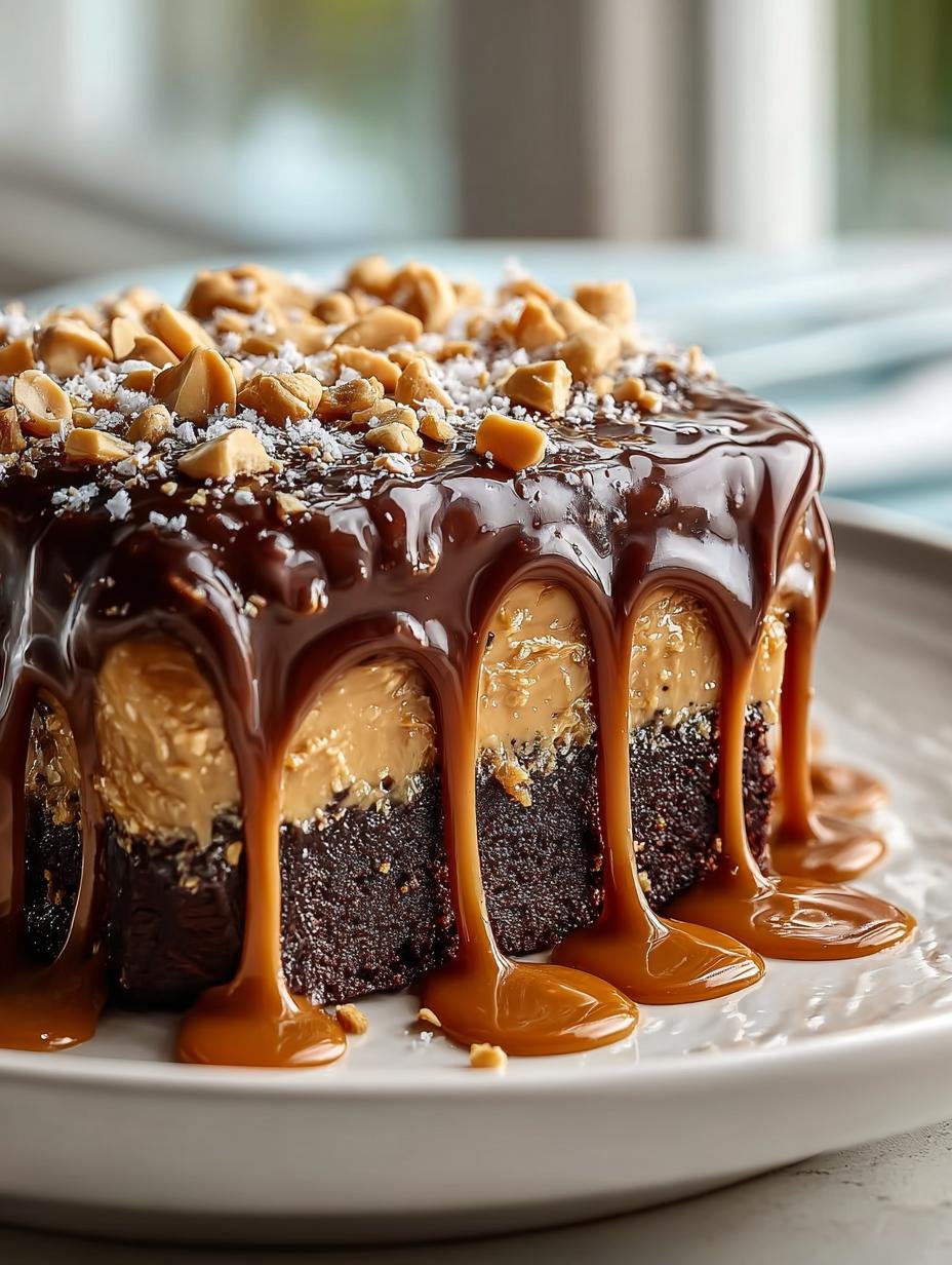 Irresistible Chocolate Peanut Butter Poke Cake Recipe - Irresistible Chocolate Peanut Butter - additional detail