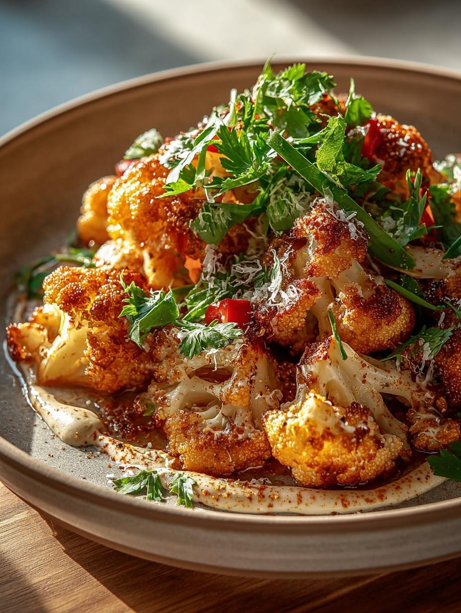 Delicious Moroccan Cauliflower with Tahini Honey Recipe - Moroccan Cauliflower with Tahini - additional detail