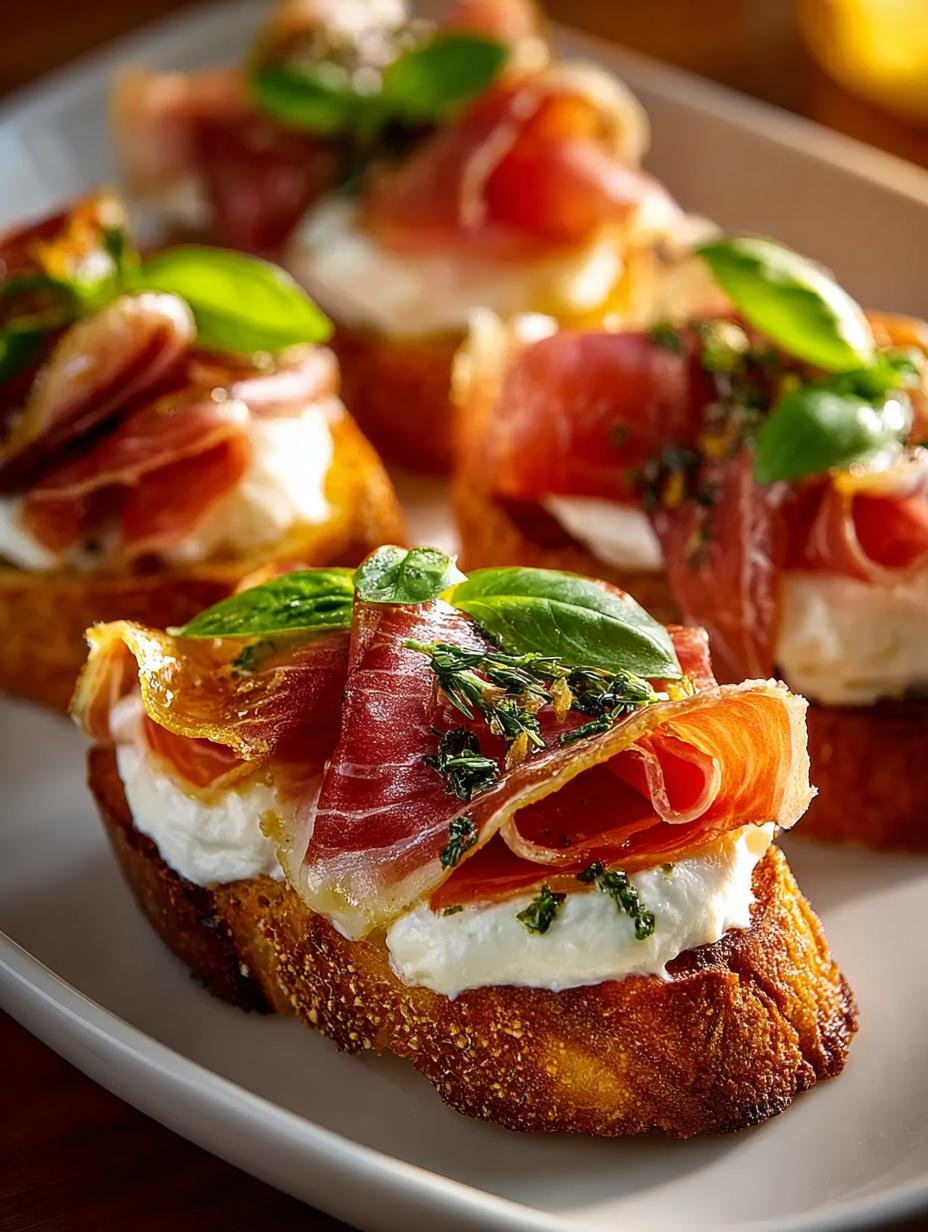 Mozzarella Beef Prosciutto Crostini: A Gourmet Delight - Mozzarella Beef Prosciutto Crostini - main visual representation