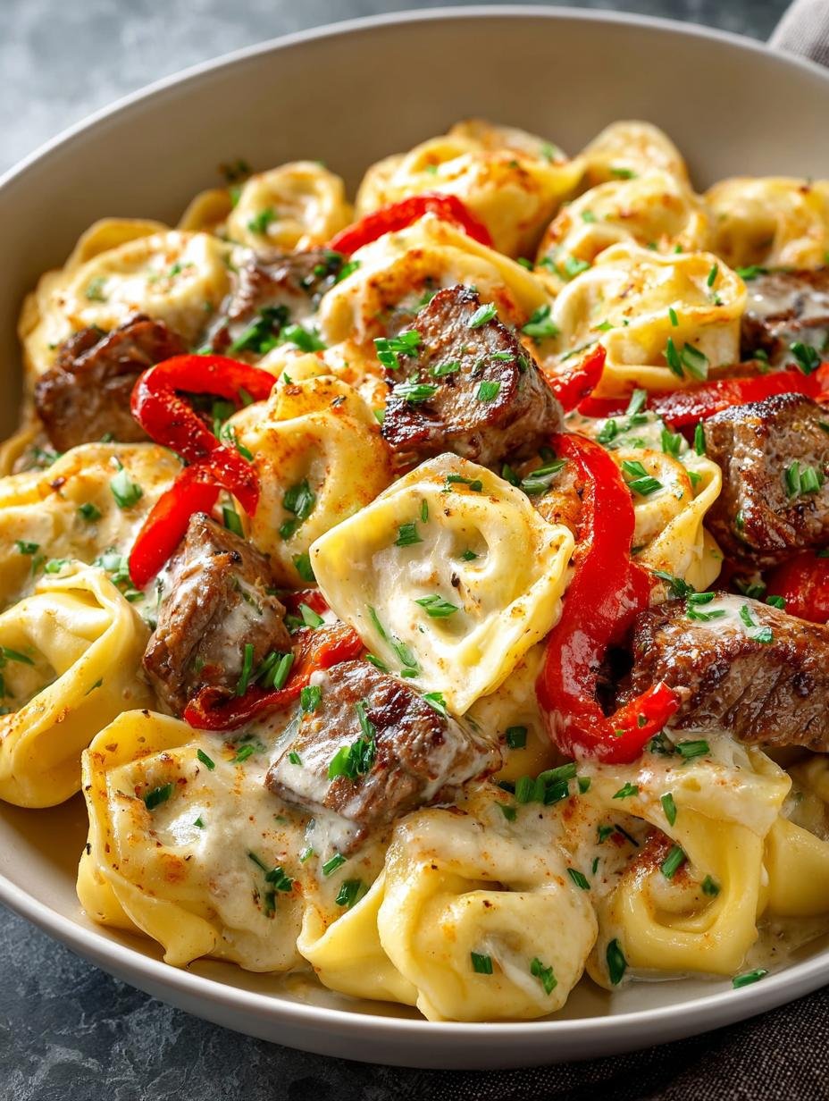 One Pan Cheesesteak Tortellini: 7 Comforting Flavors - One Pan Cheesesteak Tortellini - additional detail