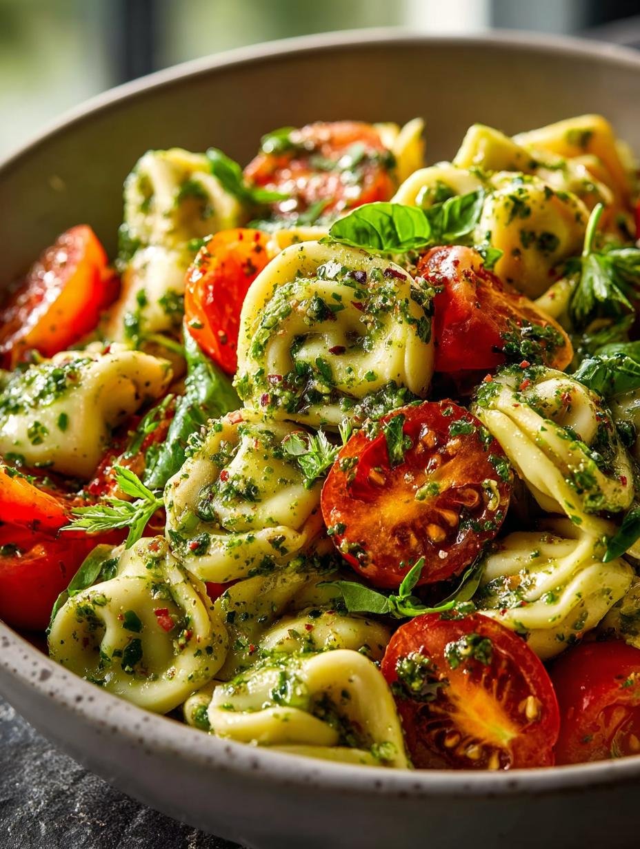 Delicious Pesto Tortellini Salad Fresh for Quick Meals