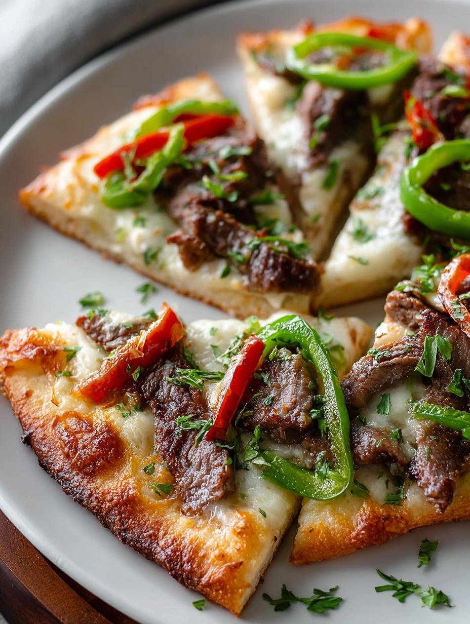 Philly Cheesesteak Flatbread Pizza: A Savory Delight - Philly Cheesesteak Flatbread Pizza - additional detail