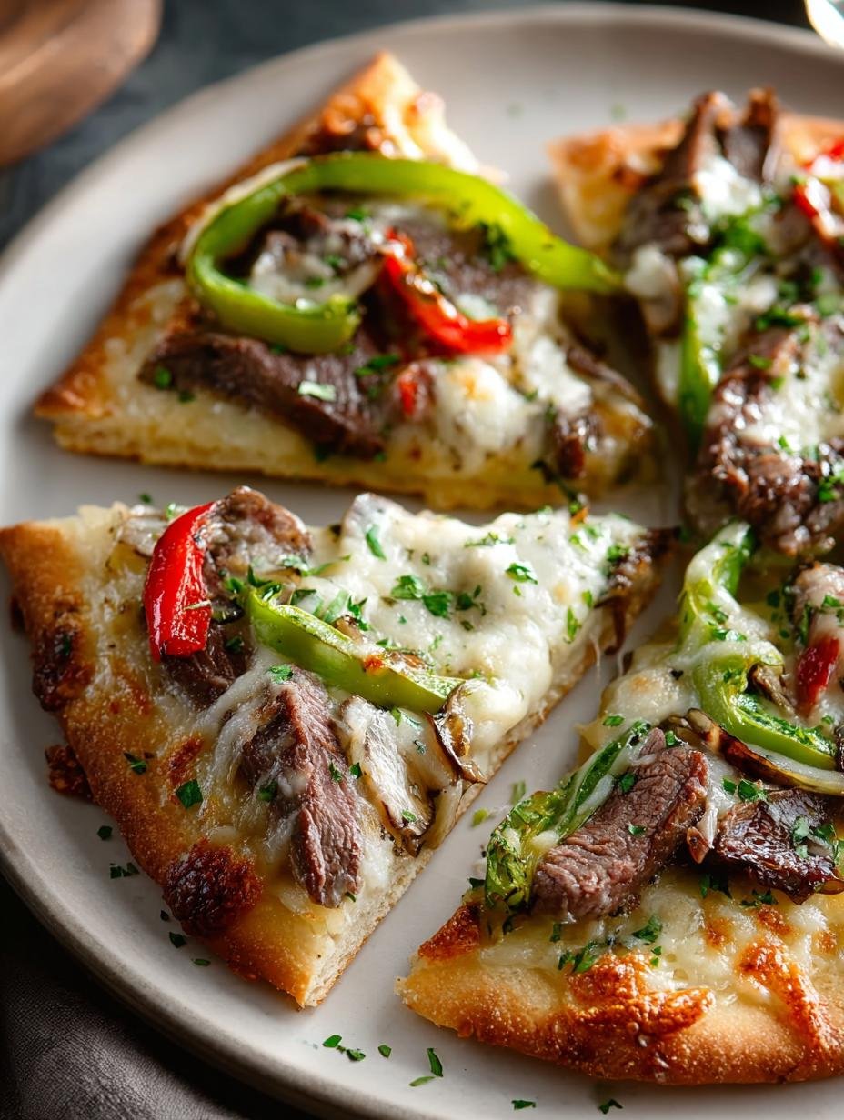Philly Cheesesteak Flatbread Pizza: A Savory Delight