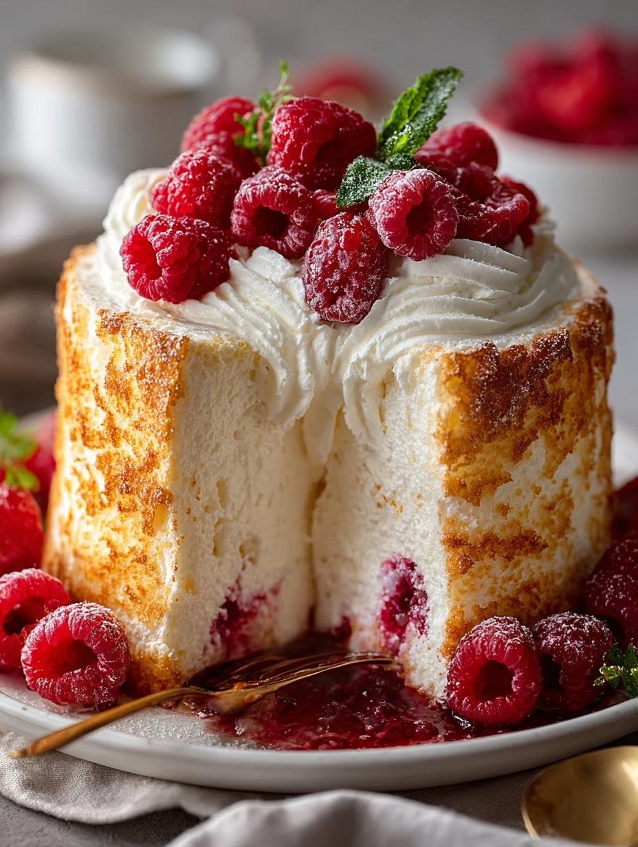 Delicious Raspberry Angel Food Cake Recipe You’ll Love - Raspberry Angel Food Cake - main visual representation