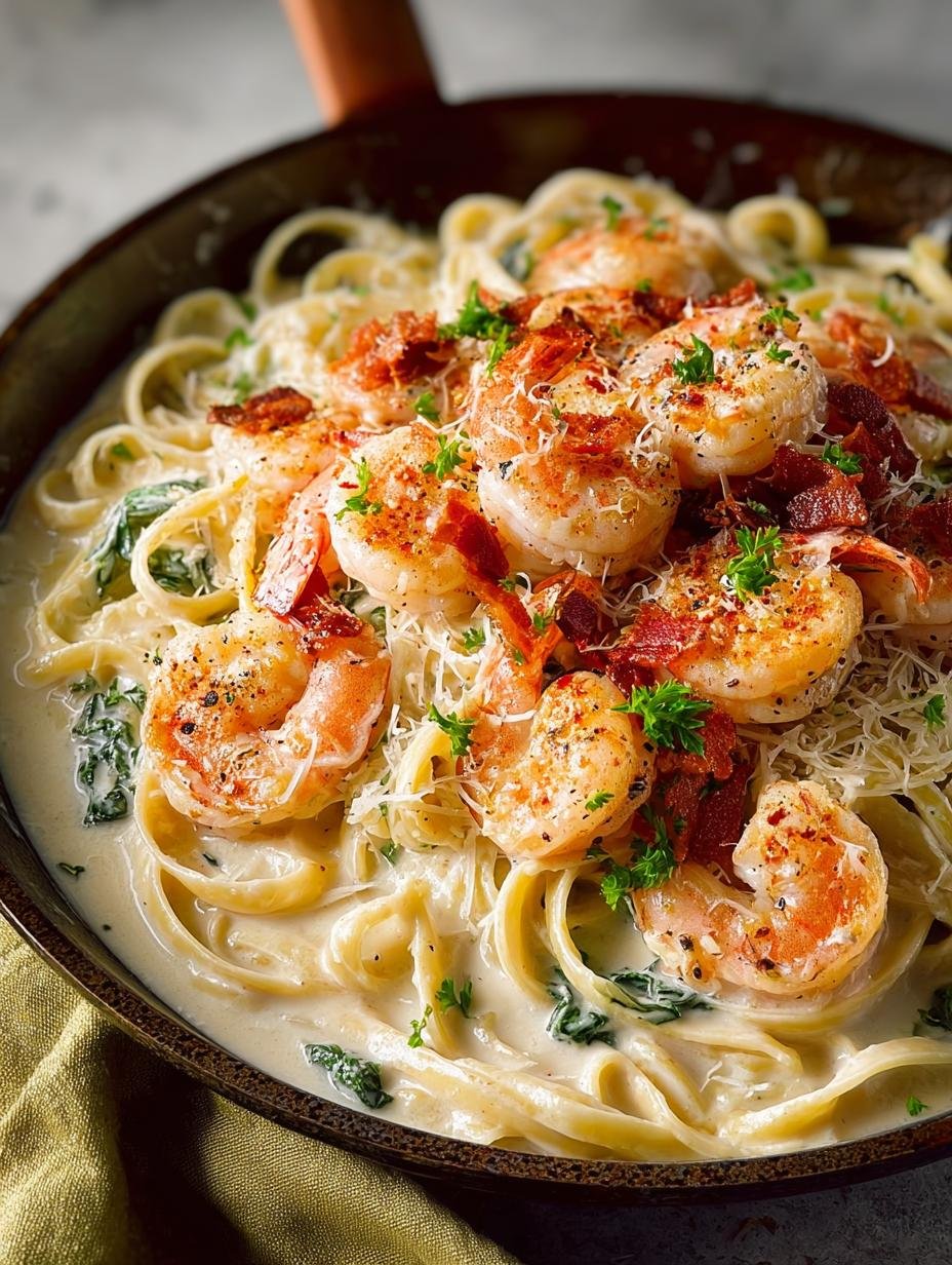 Delicious Shrimp Alfredo in 25 Minutes for Dinner - Shrimp Alfredo - additional detail