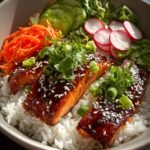 Teriyaki Salmon Rice Taco